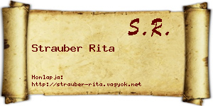 Strauber Rita névjegykártya